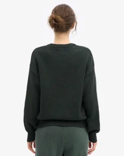 Oversized Merino Wool Crew - Hunter Green