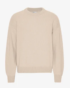 Oversized Merino Wool Crew - Ivory White