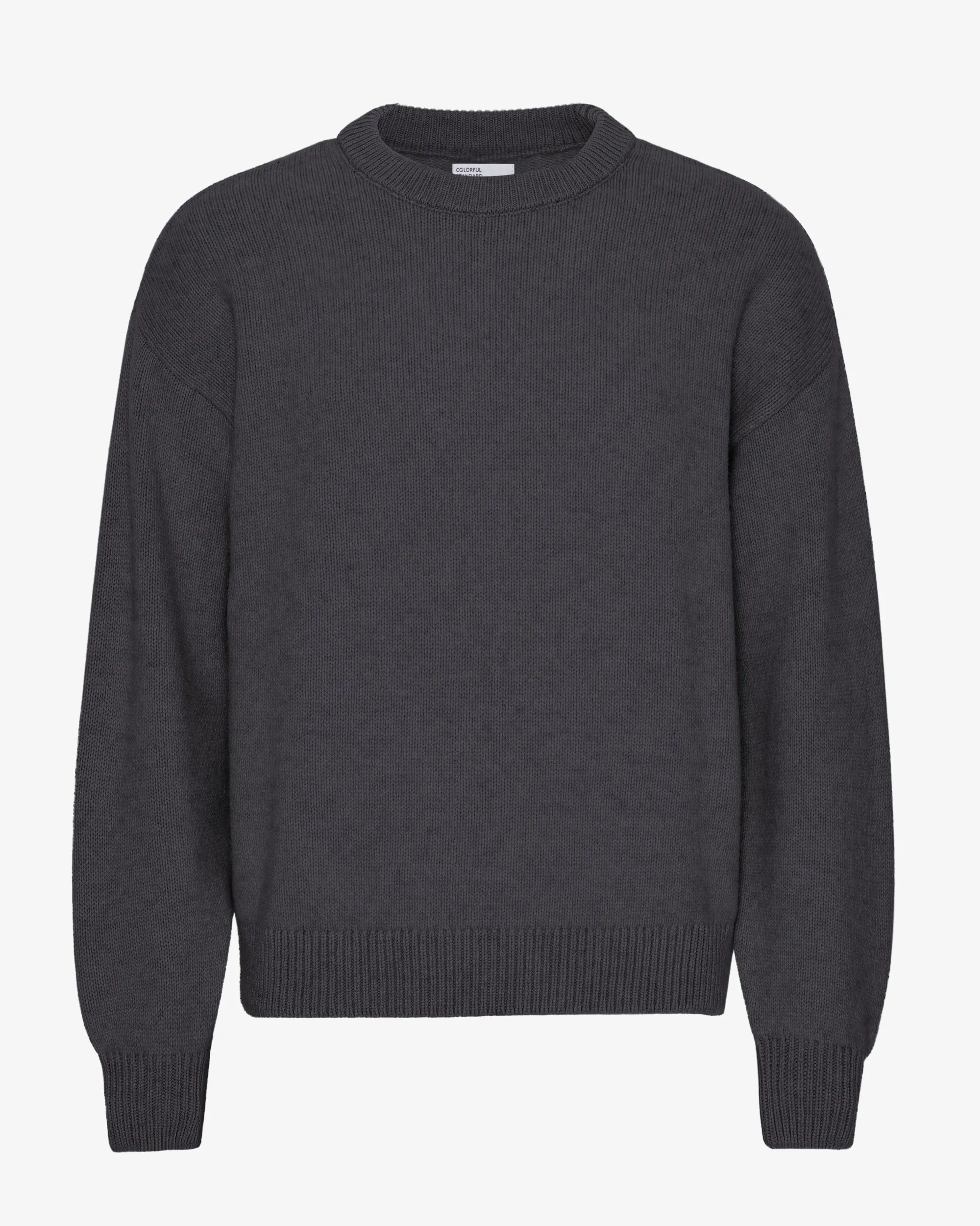 Oversized Merino Wool Crew - Lava Grey