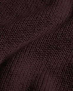 Oversized Merino Wool Crew - Oxblood Red