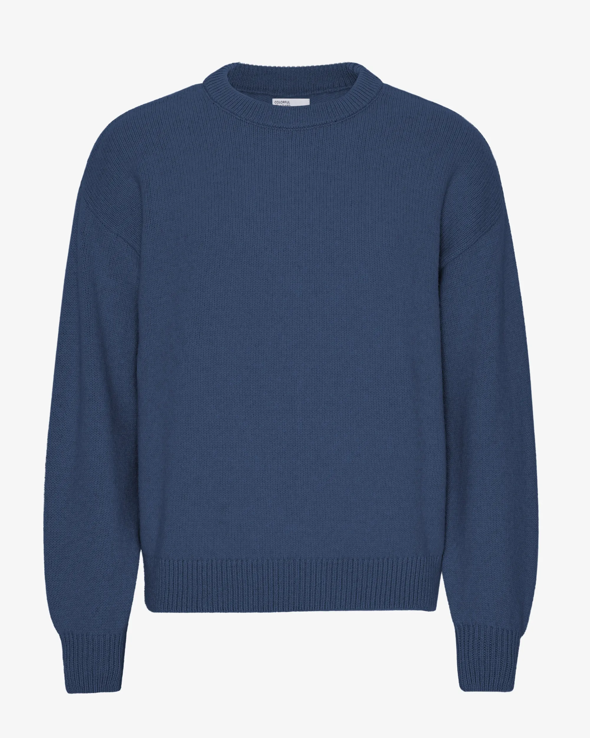 Oversized Merino Wool Crew - Petrol Blue