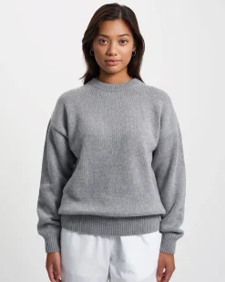 Oversized Merino Wool Crew - Scarlet Red