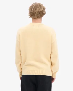 Oversized Merino Wool Crew - Soft Yellow