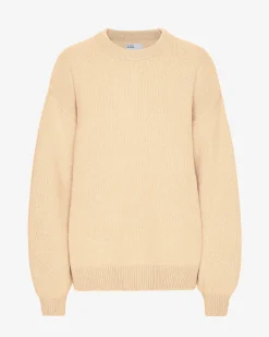 Oversized Merino Wool Crew - Soft Yellow