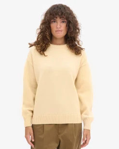 Oversized Merino Wool Crew - Soft Yellow