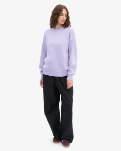 Oversized Merino Wool Crew - Soft Lavender