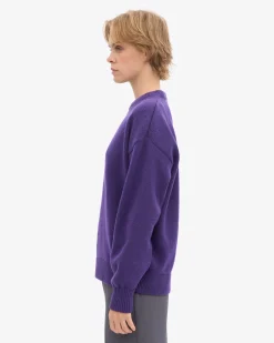 Oversized Merino Wool Crew - Ultra Violet