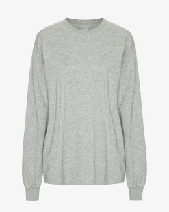 Oversized Organic LS T-Shirt - Heather Grey