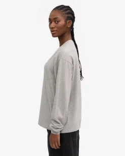 Oversized Organic LS T-Shirt - Heather Grey