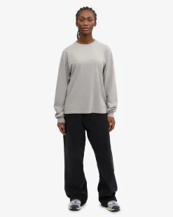 Oversized Organic LS T-Shirt - Heather Grey