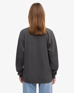 Oversized Organic LS T-Shirt - Lava Grey