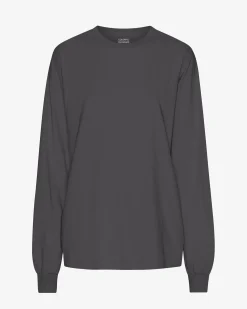 Oversized Organic LS T-Shirt - Lava Grey