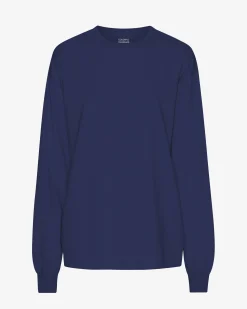 Oversized Organic LS T-Shirt - Marine Blue