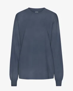 Oversized Organic LS T-Shirt - Neptune Blue