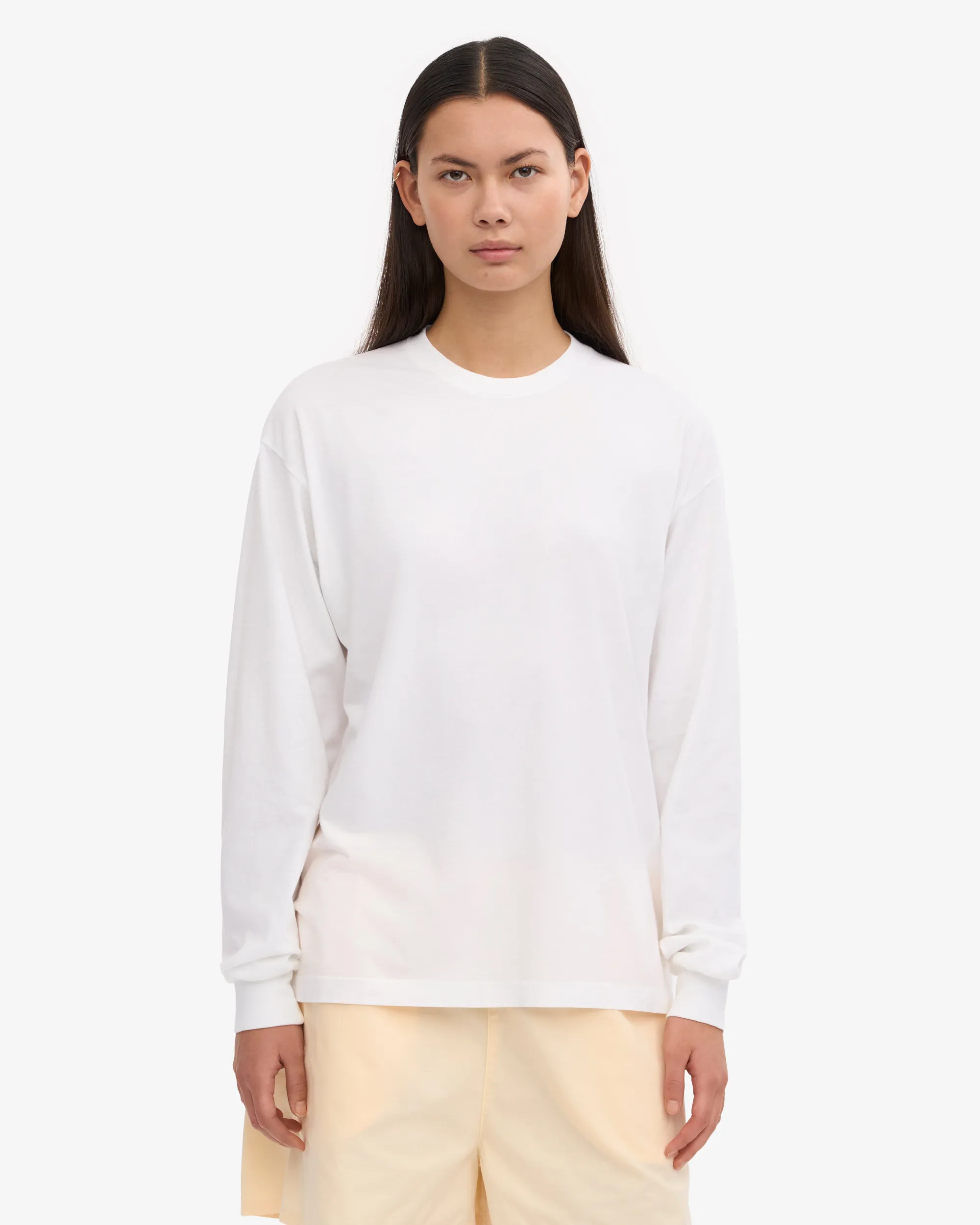 Oversized Organic LS T-Shirt - Optical White