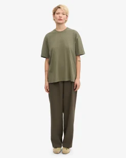Oversized Organic T-Shirt - Dusty Olive