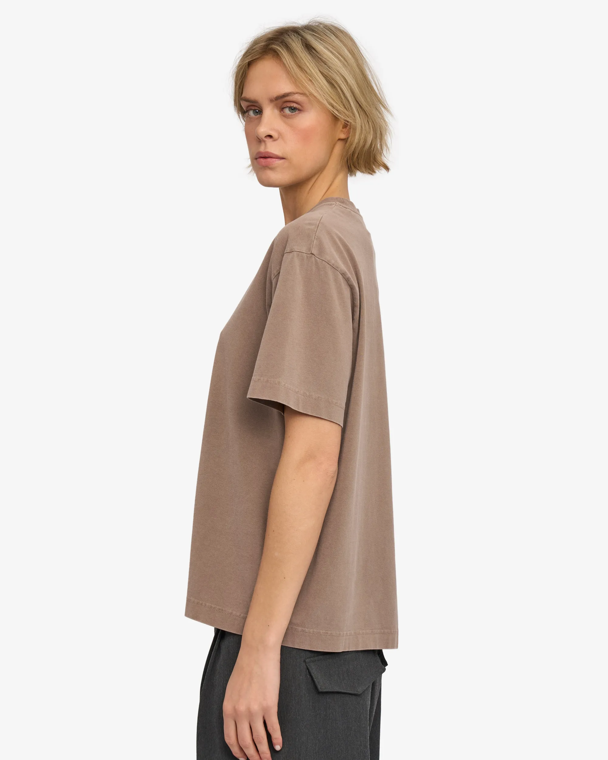 Oversized Organic T-Shirt - Faded Khaki