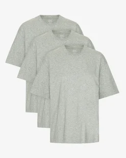 Oversized Organic T-Shirt - Heather Grey (3-Pack)
