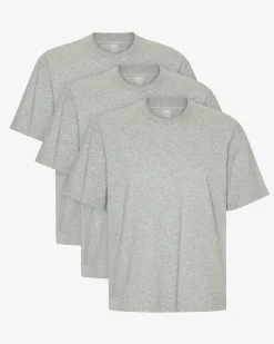 Oversized Organic T-Shirt - Heather Grey (3-Pack)