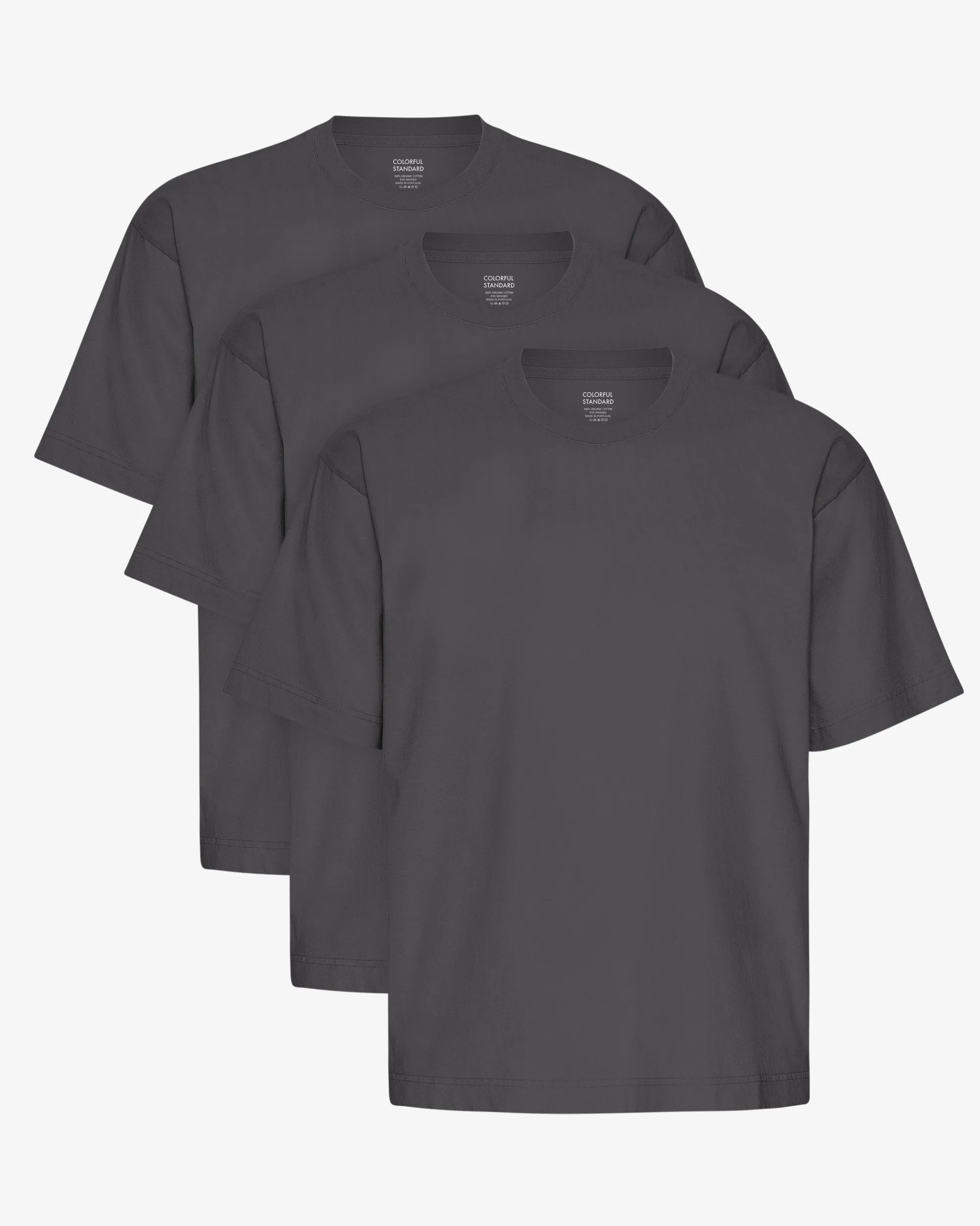 Oversized Organic T-Shirt - Lava Grey (3-Pack)