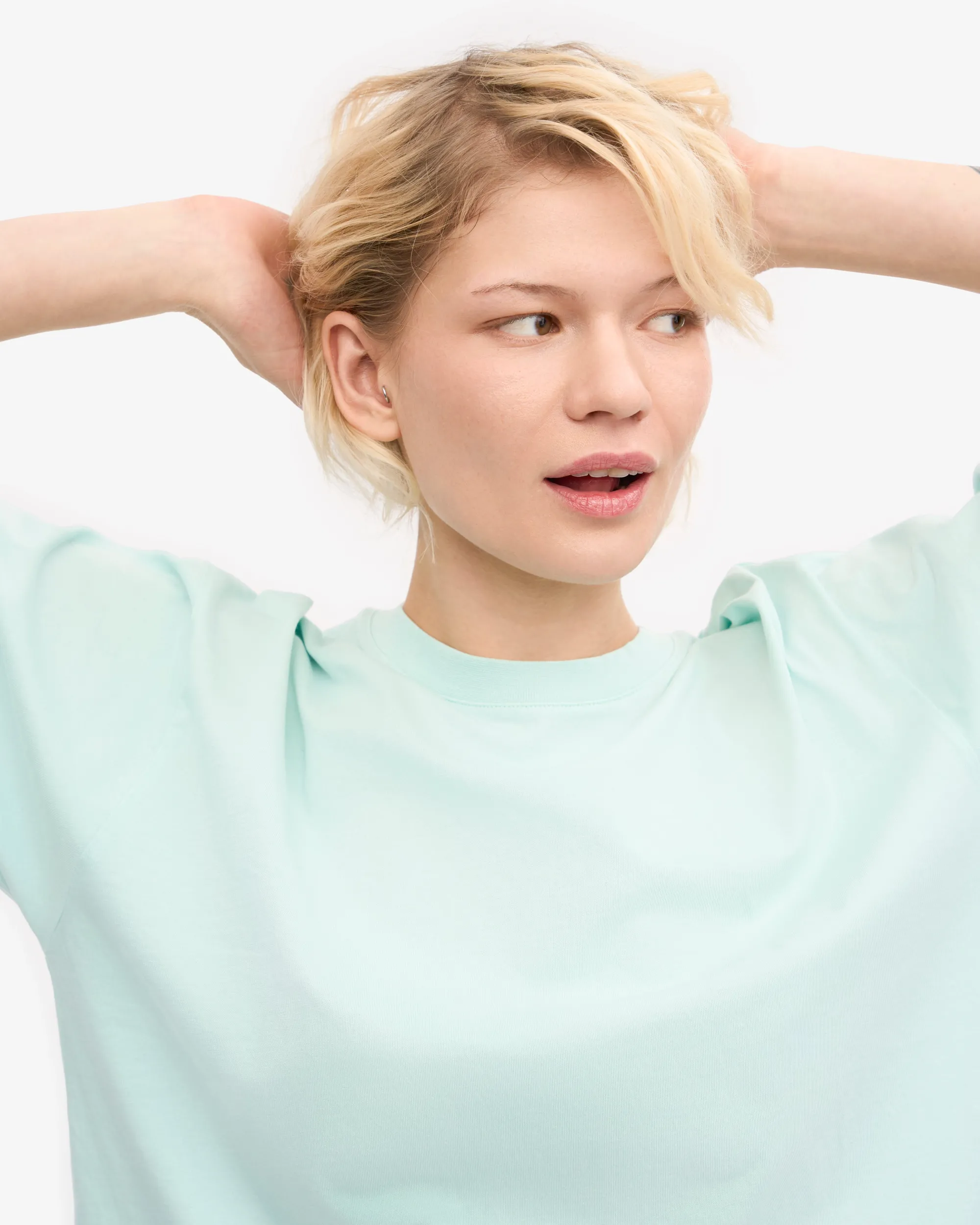 Oversized Organic T-Shirt - Light Aqua
