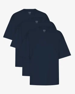 Oversized Organic T-Shirt - Navy Blue (3-Pack)