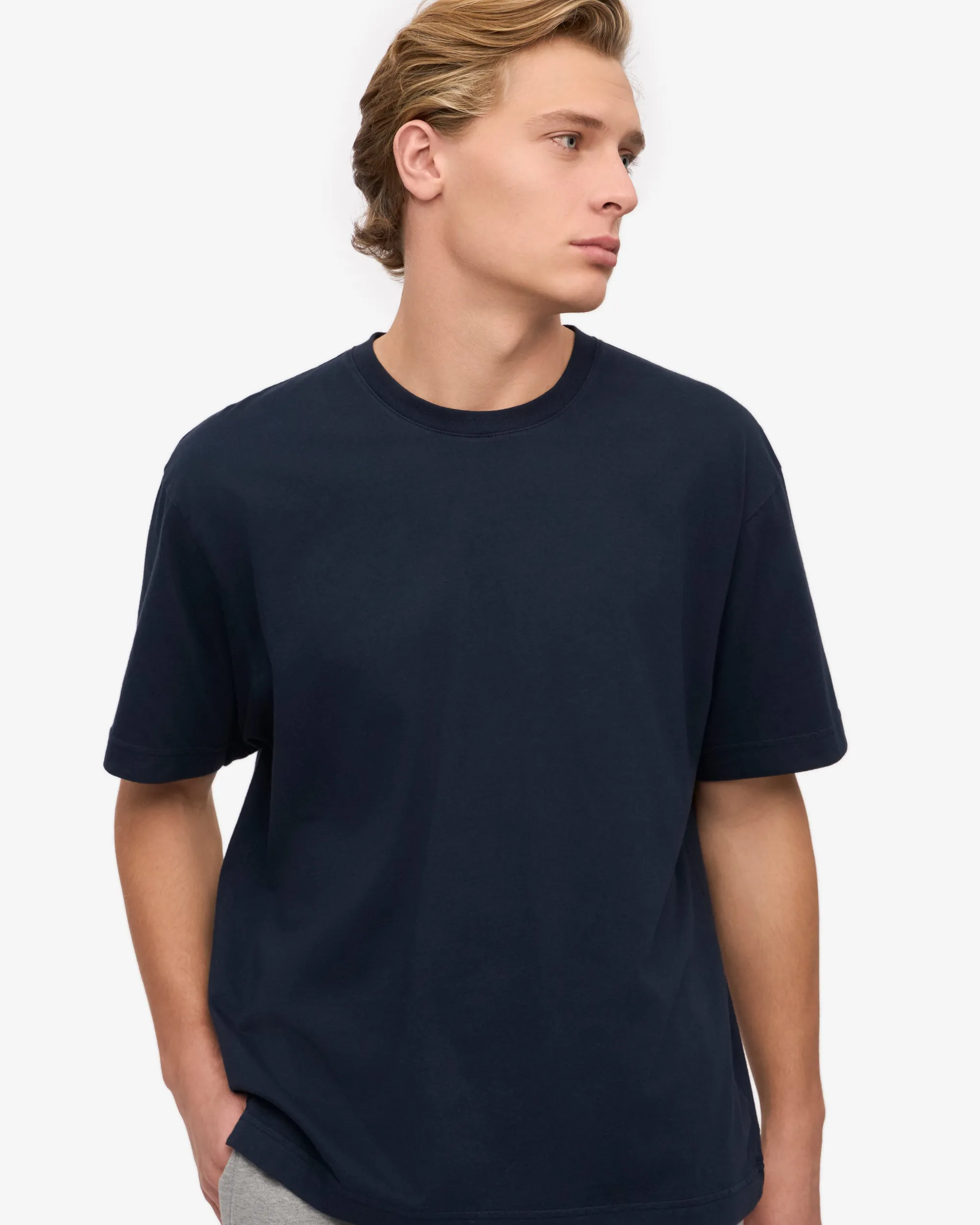 Oversized Organic T-Shirt - Navy Blue (3-Pack)