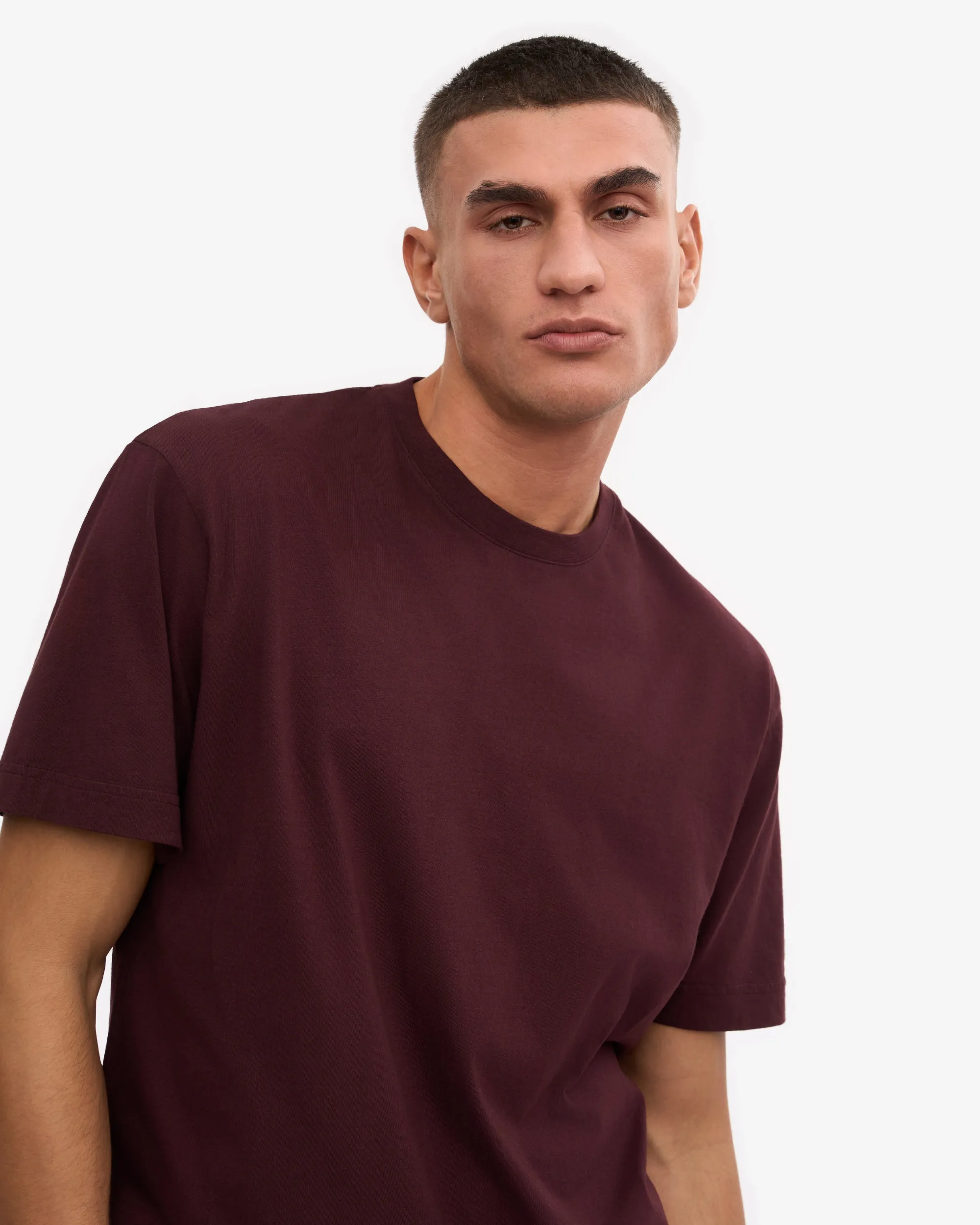 Oversized Organic T-Shirt - Oxblood Red