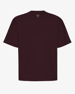 Oversized Organic T-Shirt - Oxblood Red