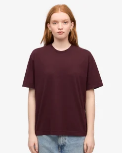 Oversized Organic T-Shirt - Oxblood Red