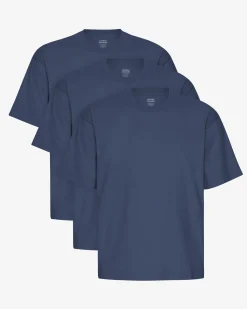 Oversized Organic T-Shirt - Petrol Blue (3-Pack)