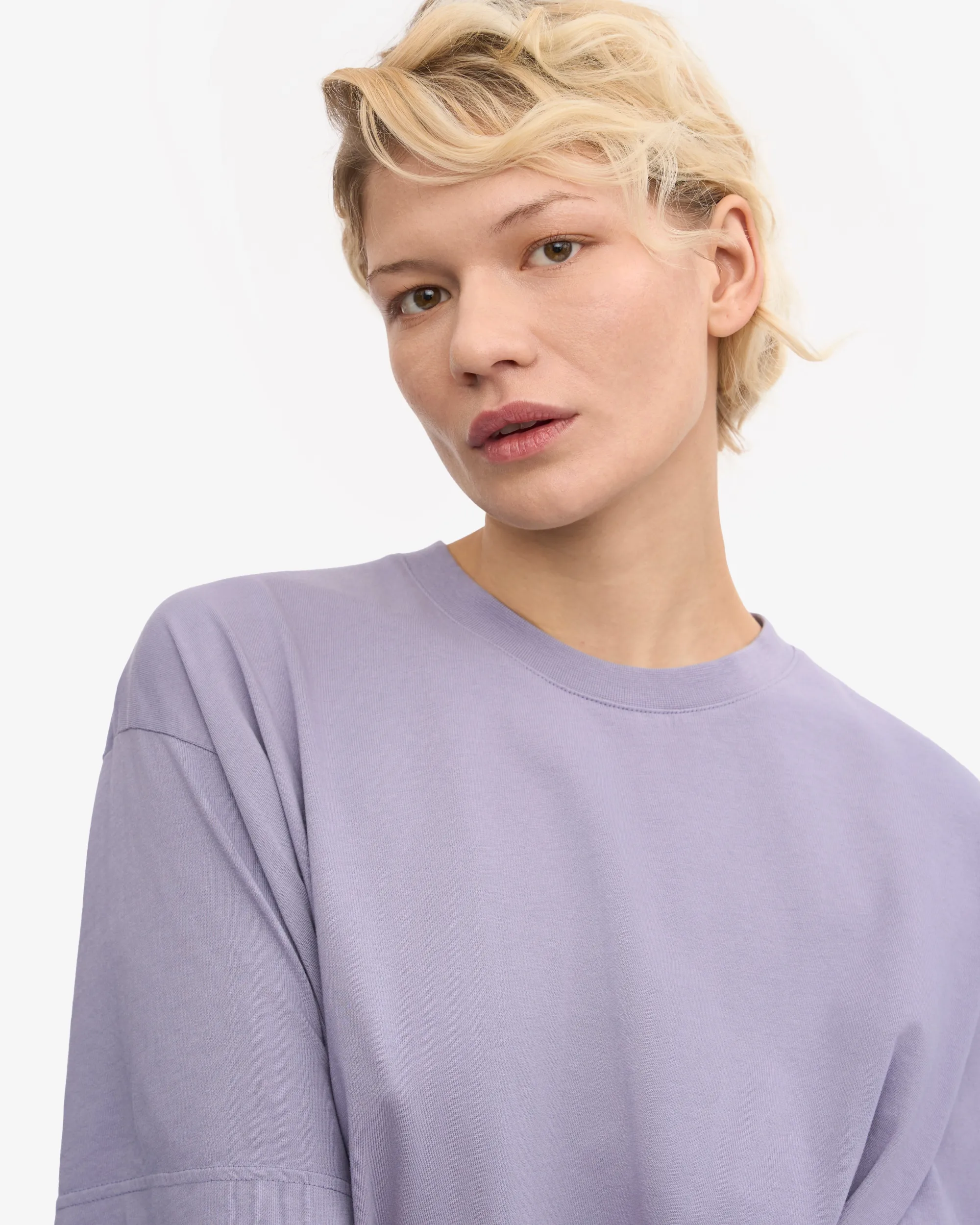 Oversized Organic T-Shirt - Purple Jade