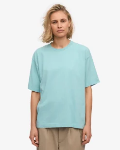 Oversized Organic T-Shirt - Teal Blue