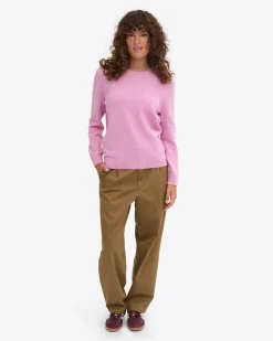 Women Classic Merino Wool Crew - Cherry Blossom