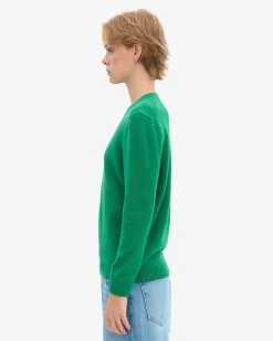 Women Classic Merino Wool Crew - Kelly Green