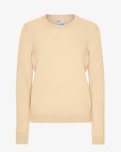 Women Classic Merino Wool Crew - Soft Yellow