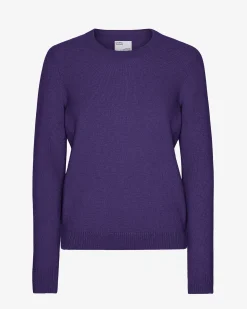Women Classic Merino Wool Crew - Ultra Violet
