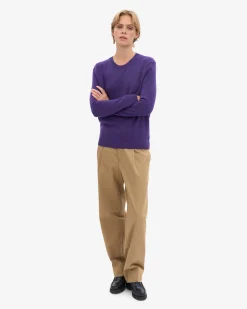 Women Classic Merino Wool Crew - Ultra Violet