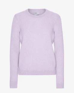 Women Classic Merino Wool Crew - Soft Lavender