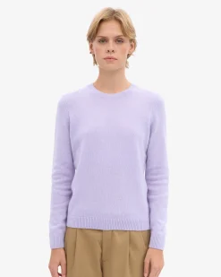 Women Classic Merino Wool Crew - Soft Lavender