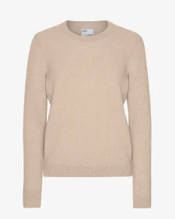 Women Classic Merino Wool Crew - Ivory White