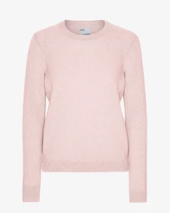 Women Classic Merino Wool Crew - Faded Pink