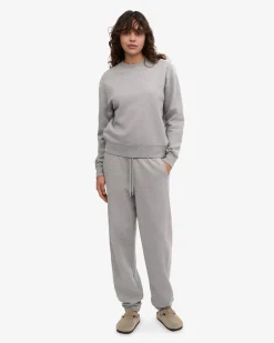Women Classic Organic Crew - Heather Grey
