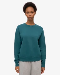 Women Classic Organic Crew - Ocean Green