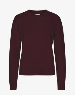 Women Classic Organic Crew - Oxblood Red