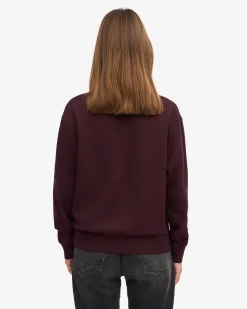 Women Classic Organic Crew - Oxblood Red