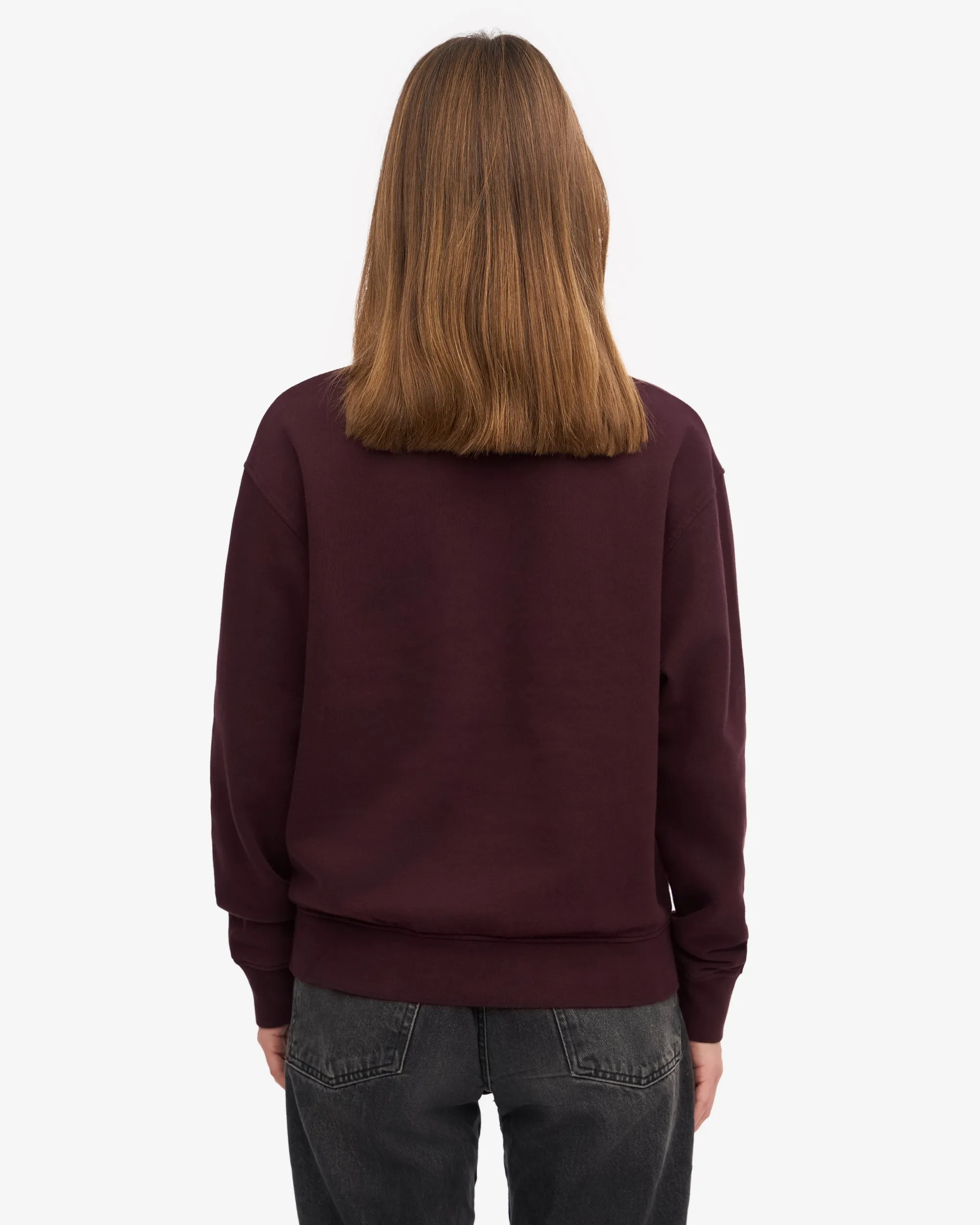 Women Classic Organic Crew - Oxblood Red