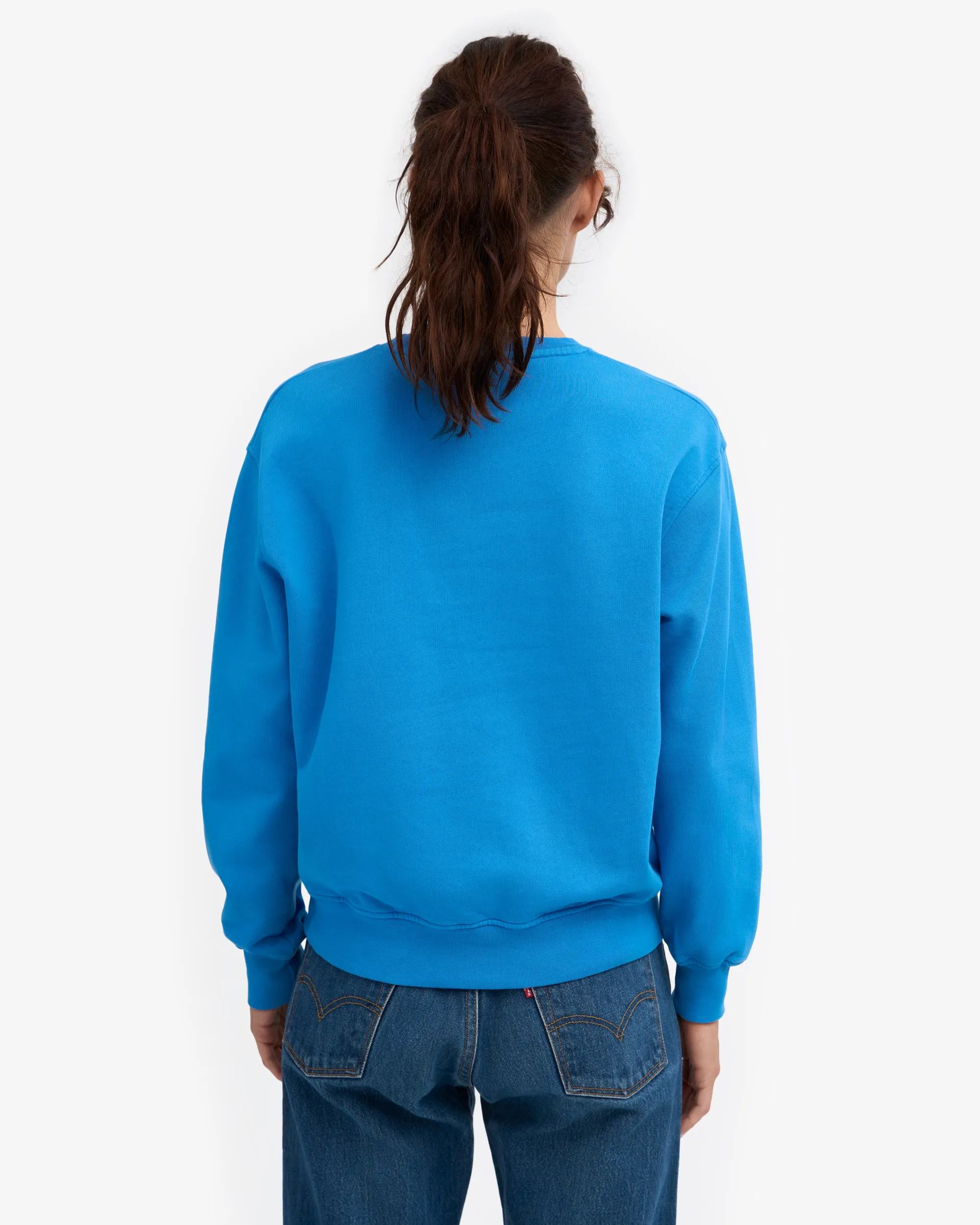 Women Classic Organic Crew - Pacific Blue