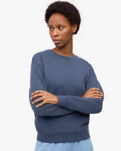 Women Classic Organic Crew - Petrol Blue