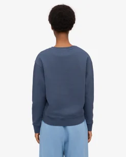 Women Classic Organic Crew - Petrol Blue